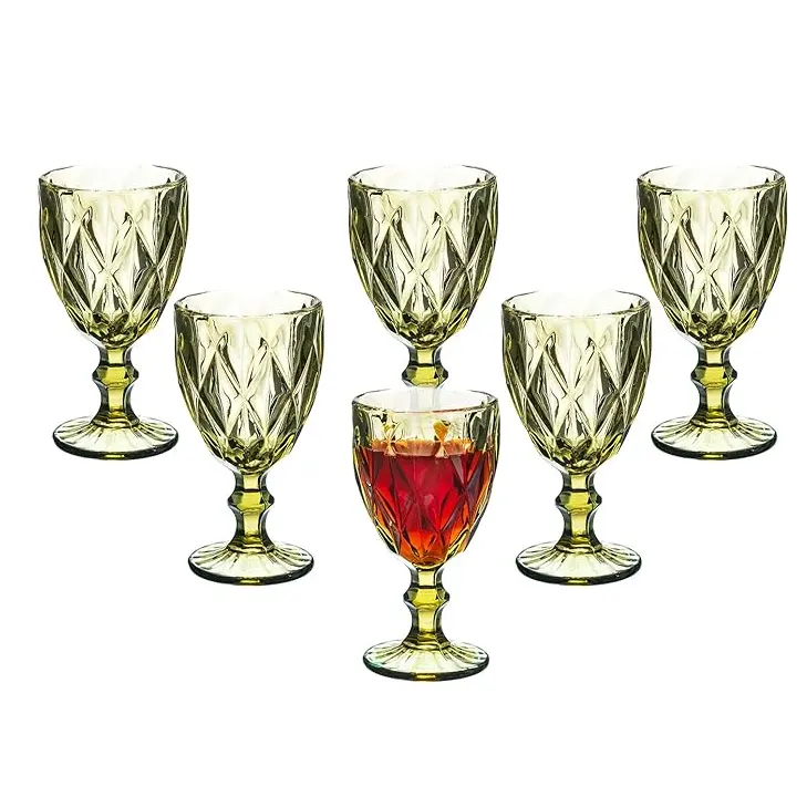 Vintage Wine Glasses Set of 6