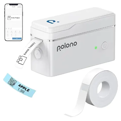 Polono P31S Label Maker Machine with Tape