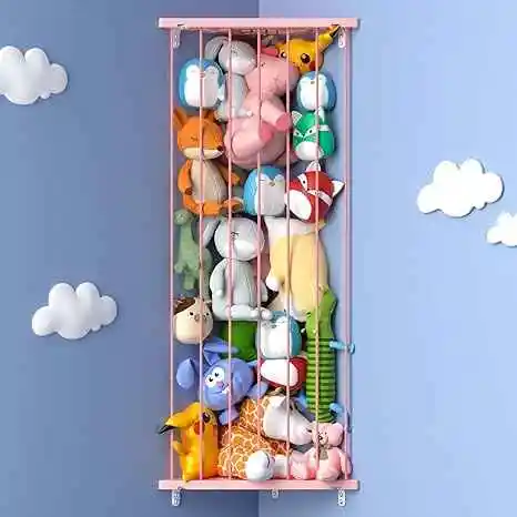 Befayoo Corner Stuffed Animal Storage Plush Toy Organizer