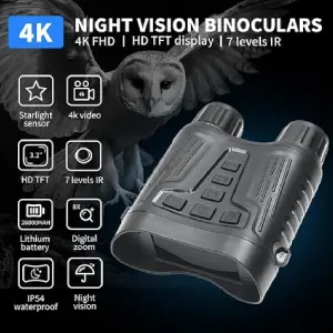 RIDILLA Night Vision Goggles 4K Binoculars