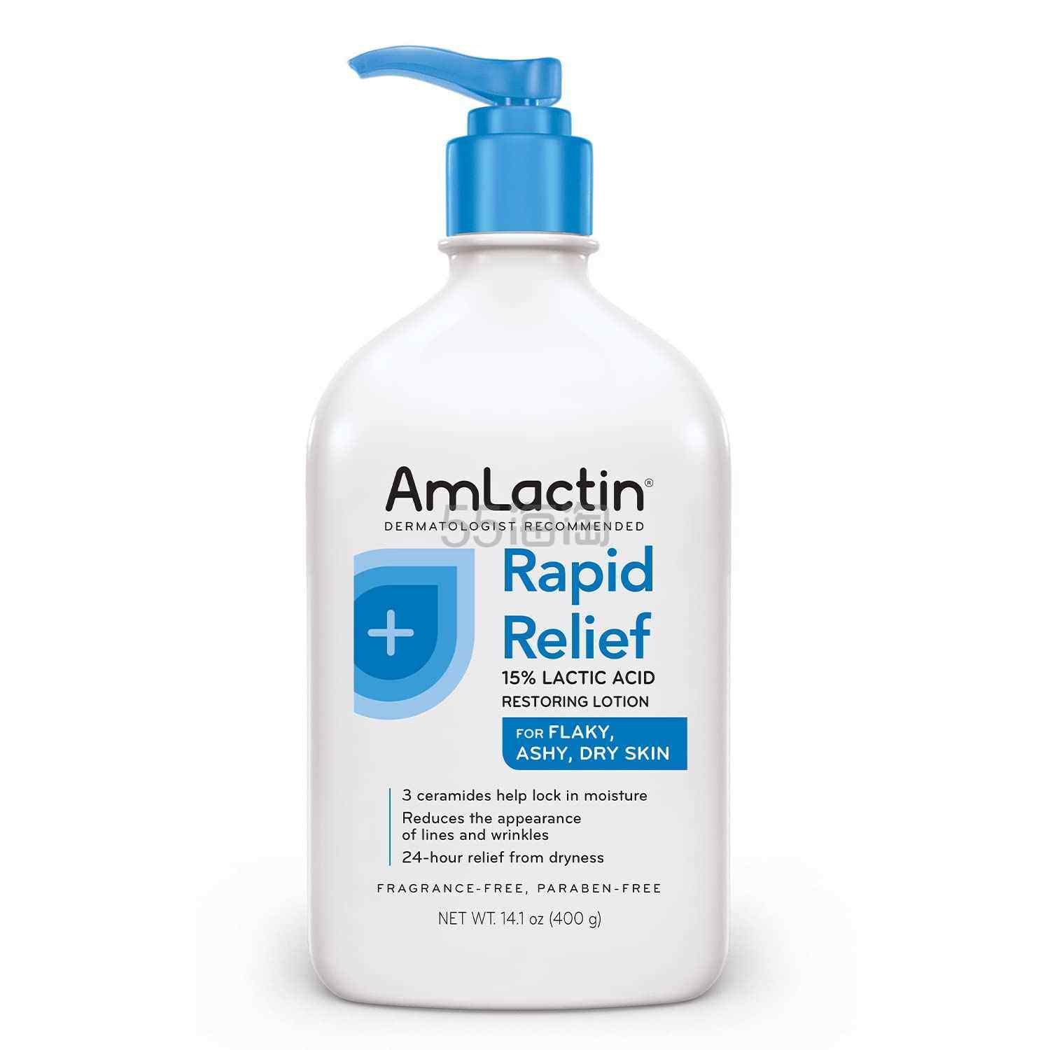 【含税直邮】AmLactin 干性皮肤强效修复身体乳液 – 14.1 盎司（约400g）