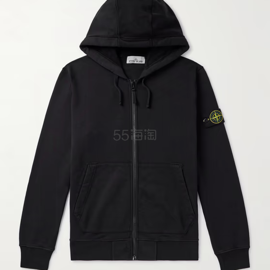 Stone Island 石头岛黑色拉链卫衣外套