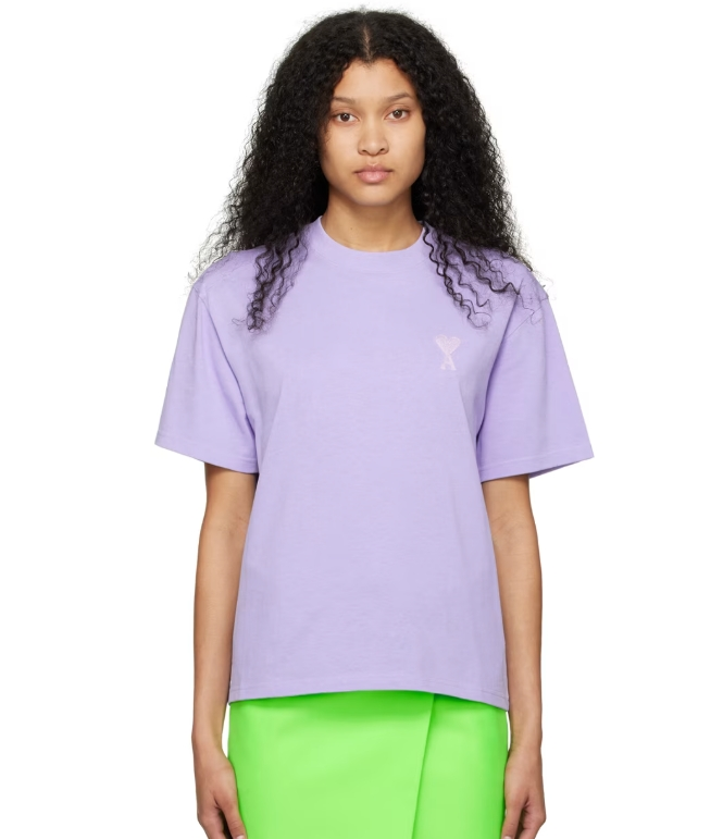 史低价断码捡漏！Ami SSENSE 独家发售紫色 Ami de Coeur T 恤