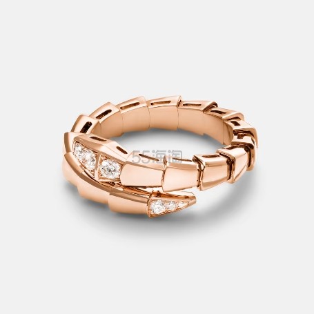BVLGARI 宝格丽 Serpenti Viper 18K 玫瑰金蛇形戒指