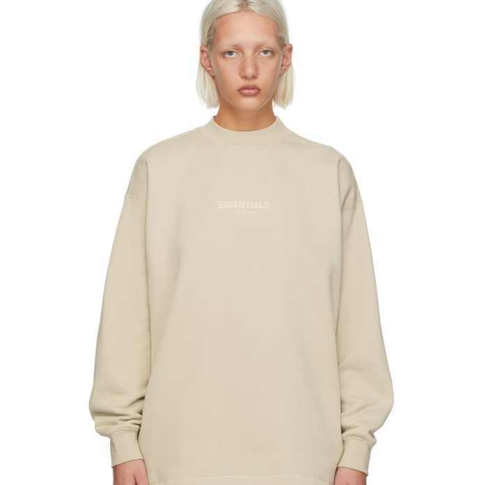 FEAR OF GOD ESSENTIALS 驼色徽标套头衫