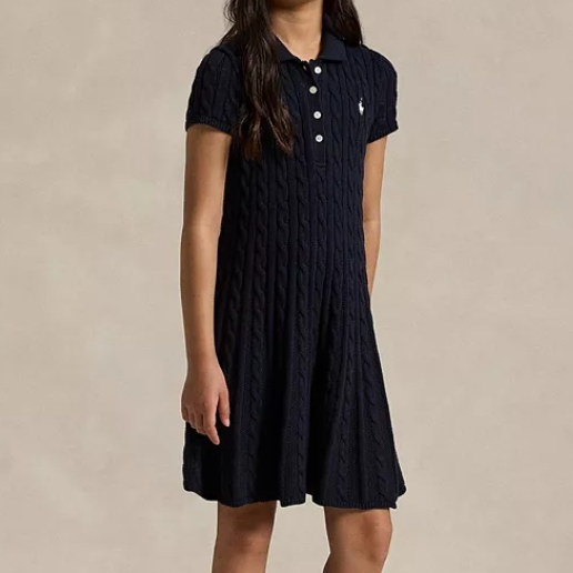 Polo Ralph Lauren 拉夫劳伦 女童绞花连衣裙