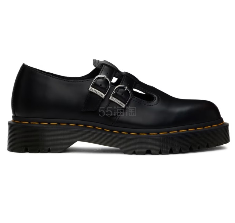 DR. MARTENS 黑色 8065 II Bex Smooth Leather Platform 玛丽珍鞋