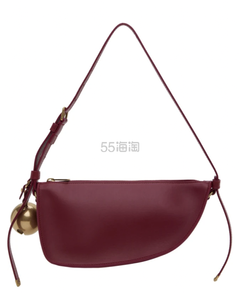 Burberry 酒红色腋下包
