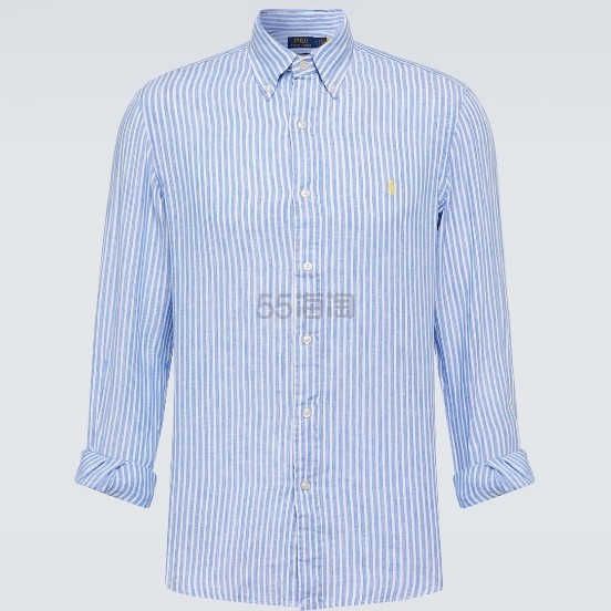 POLO RALPH LAUREN 拉夫劳伦蓝色条纹徽标衬衫