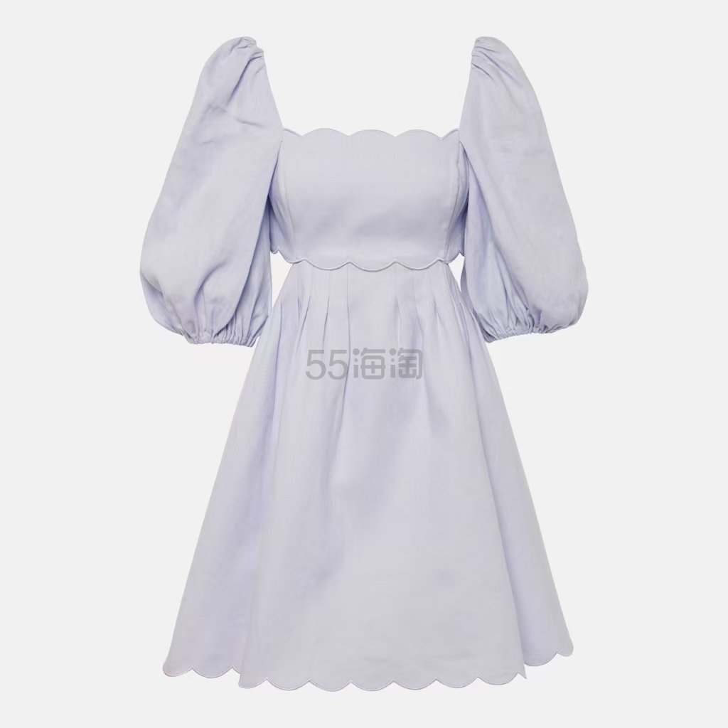 ZIMMERMANN Halliday 紫色亚麻连衣裙