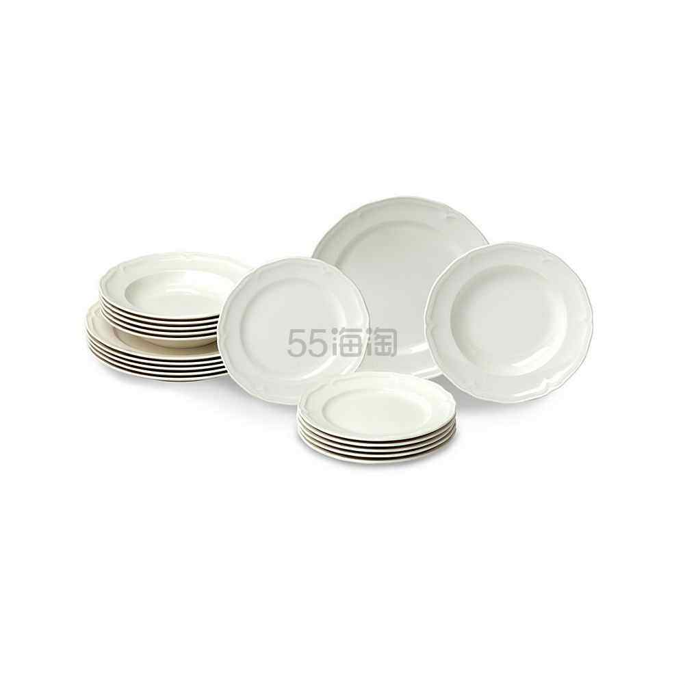 【含税直邮】Villeroy & Boch 德国唯宝 Manoir 18 件餐具套装，白色，大号