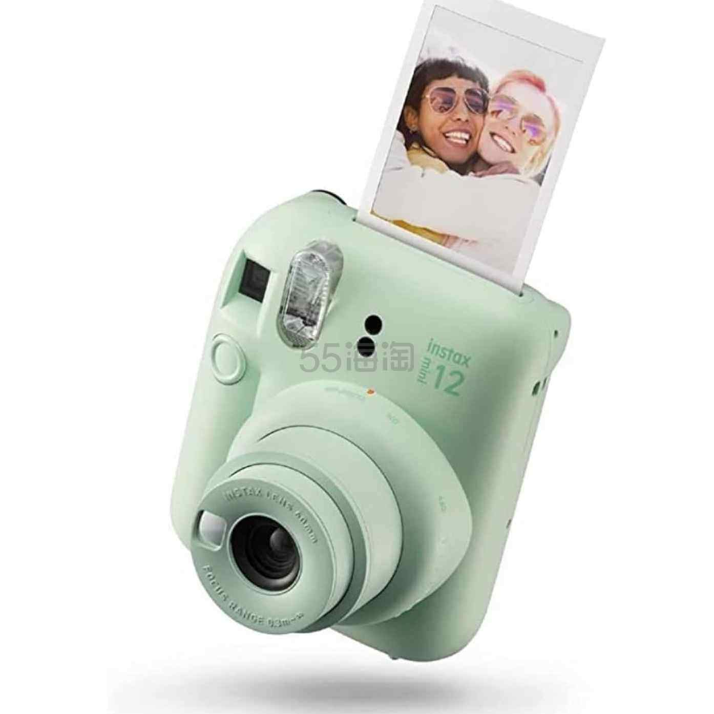 【含税直邮】instax mini 12 即时胶片相机，使用内置自拍镜头自动曝光，薄荷绿