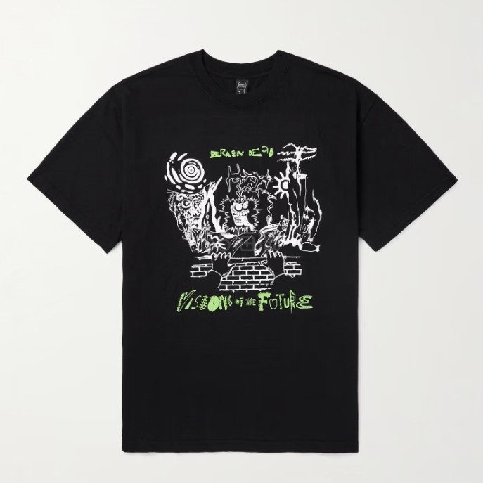 BRAIN DEAD 黑色印花T恤