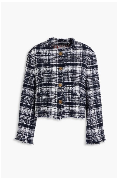 Thom Browne 磨边格纹粗花呢夹克