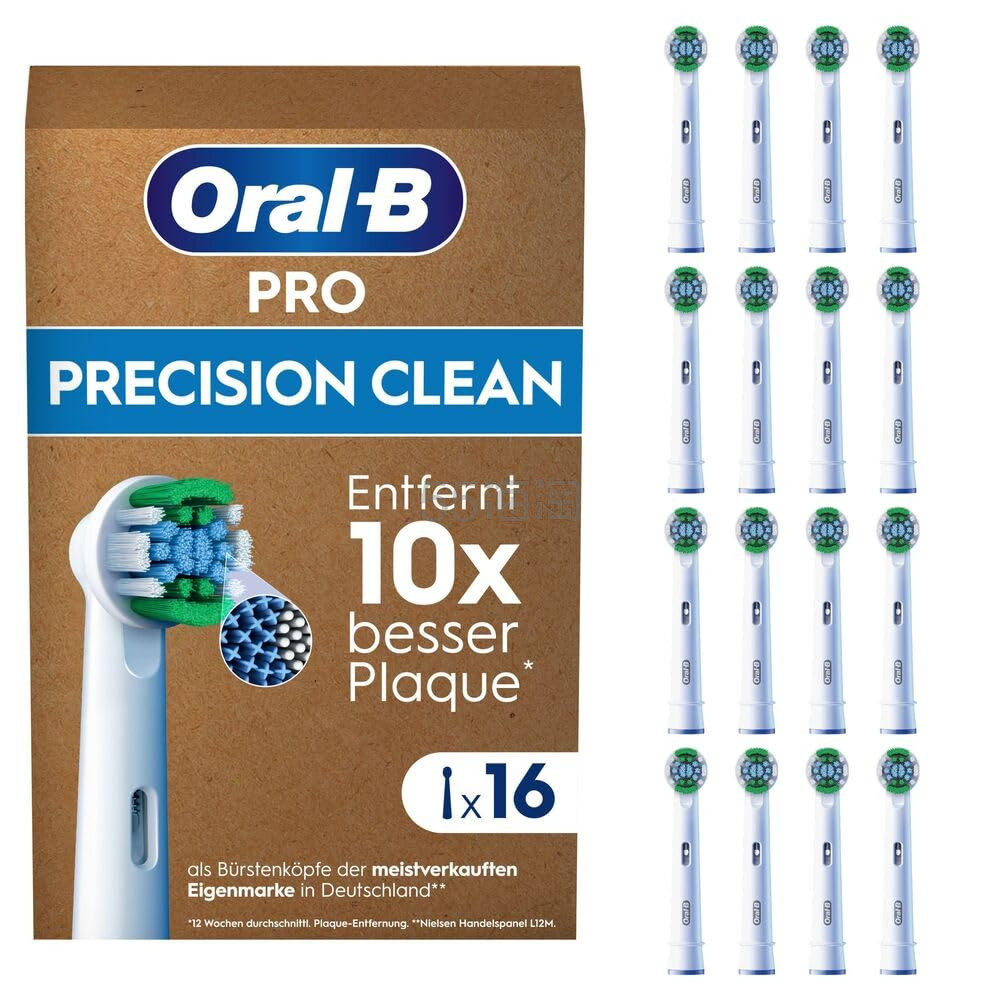 【含税直邮】Oral-B 欧乐B Pro Precision Clean 电动牙刷刷头,16件