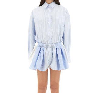 ALEXANDER WANG 条纹衬衫裙