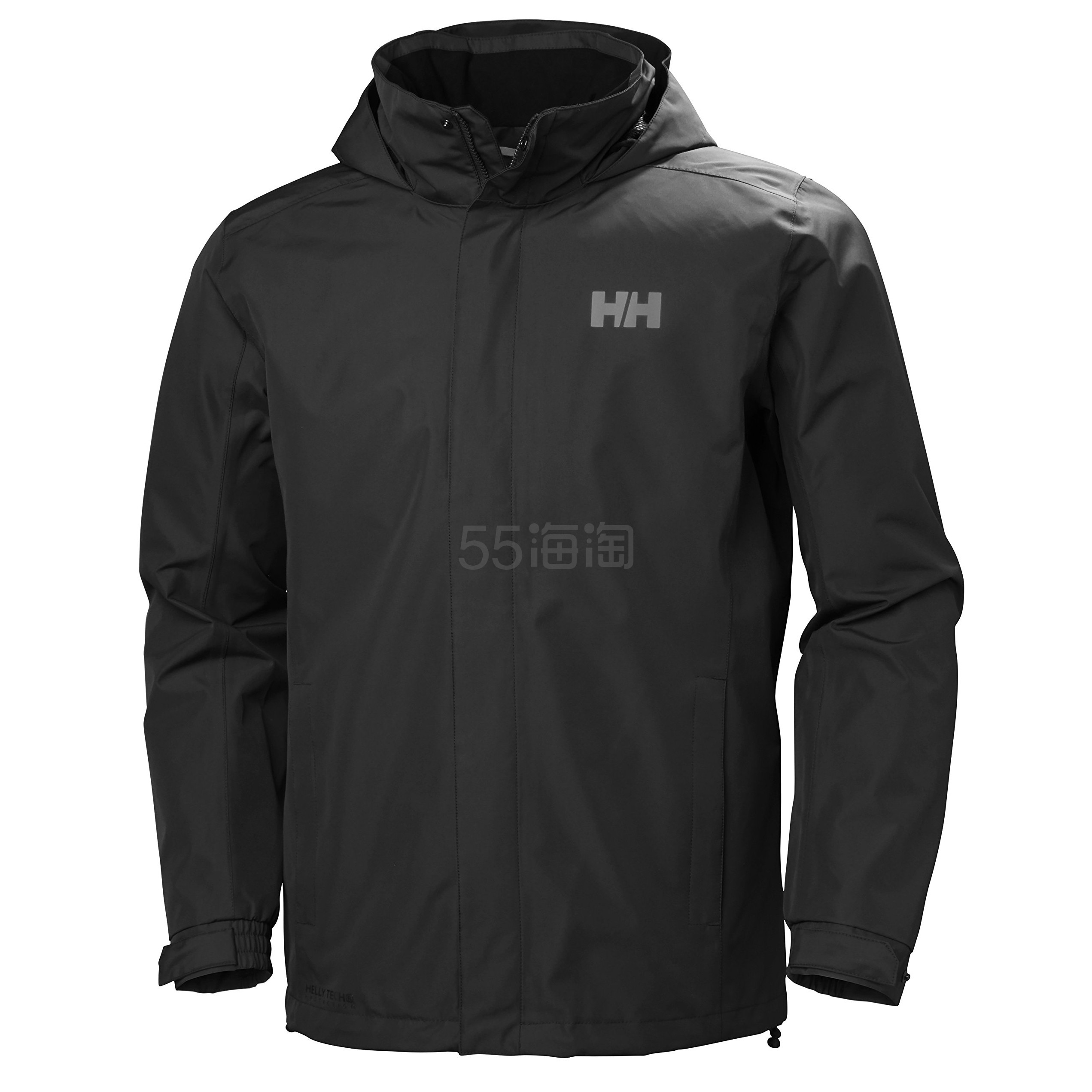 【含税直邮】Helly Hansen Dubliner 男士夹克 带可收纳兜帽,黑色,Small