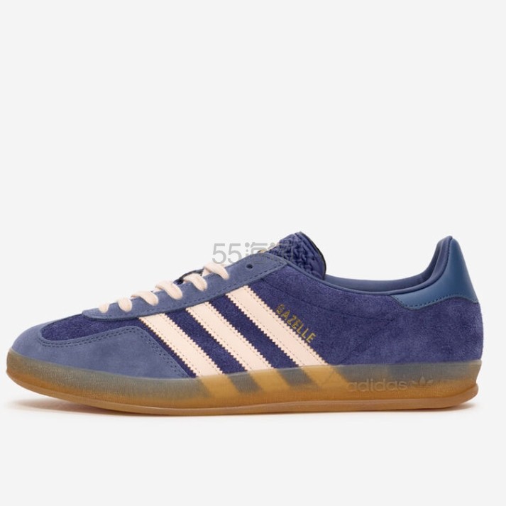 ADIDAS 阿迪达斯 Gazelle Indoor 蓝色绒面德训鞋