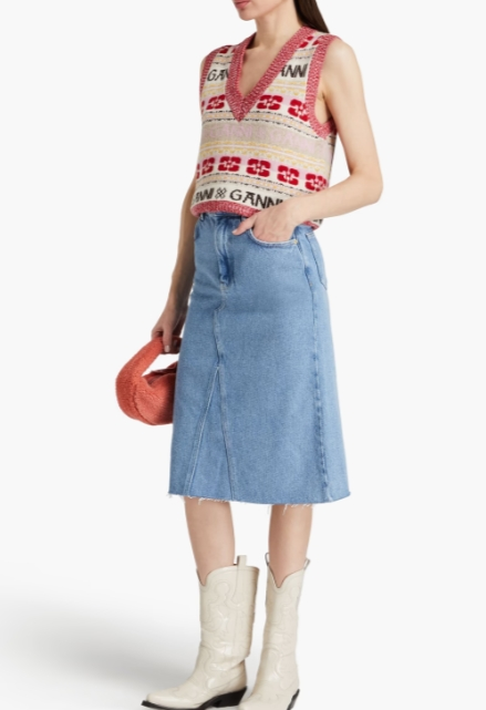 沈梦辰同款！Ganni 牛仔裙