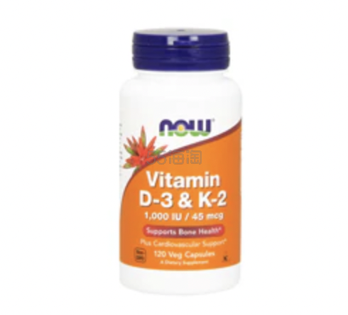 NOW Vitamin D-3 & K-2 胶囊