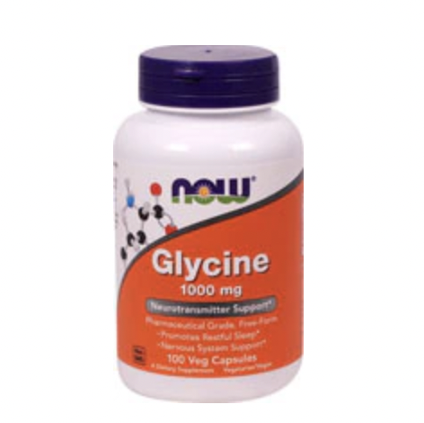 NOW Glycine -- 1000 mg 胶囊