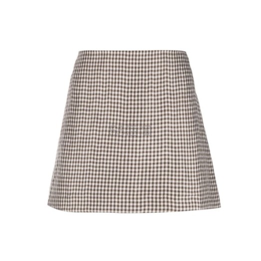 ACNE STUDIOS 棕色格纹半身裙