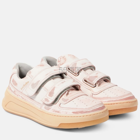 ACNE STUDIOS 粉色魔术贴鞋