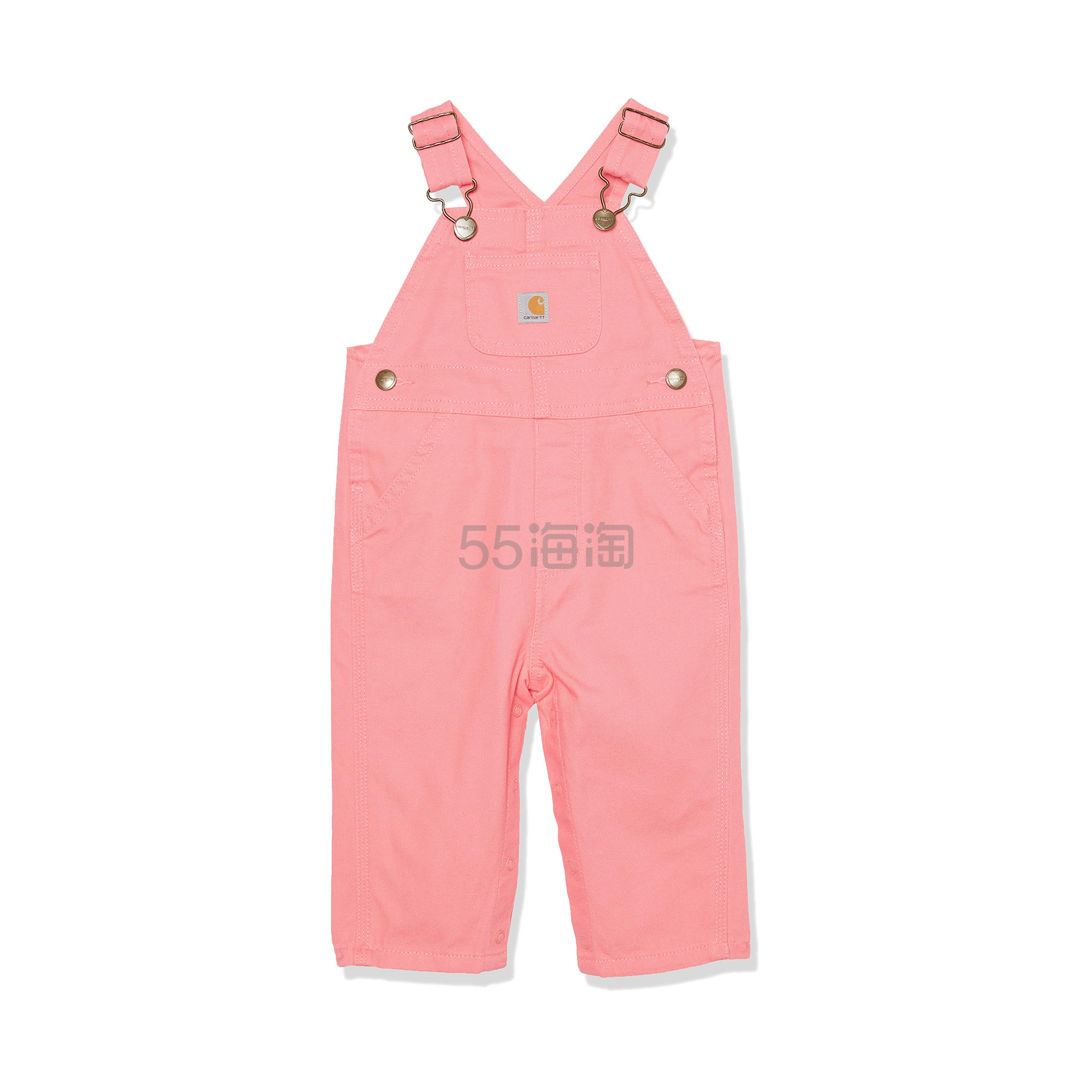 Carhartt 女童围兜背带裤 Carhartt 粉色柠檬水,3T