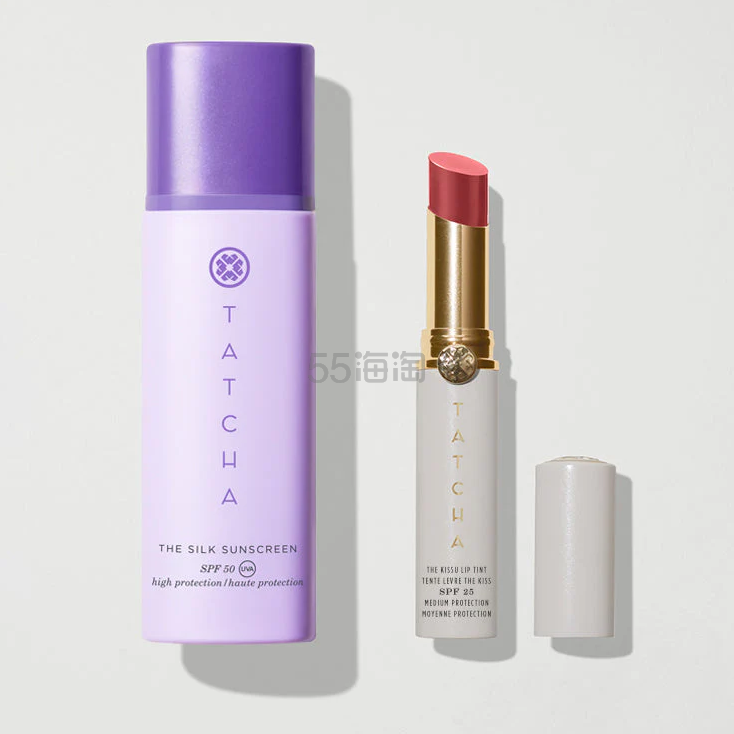 Tatcha 丝绸防晒霜+唇膏套装 价值£100