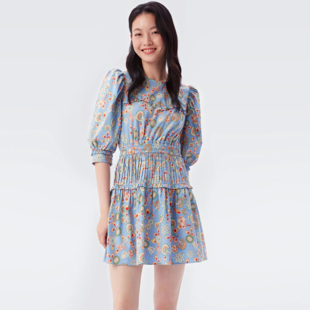 DVF Phoebe 中袖连衣裙 短款