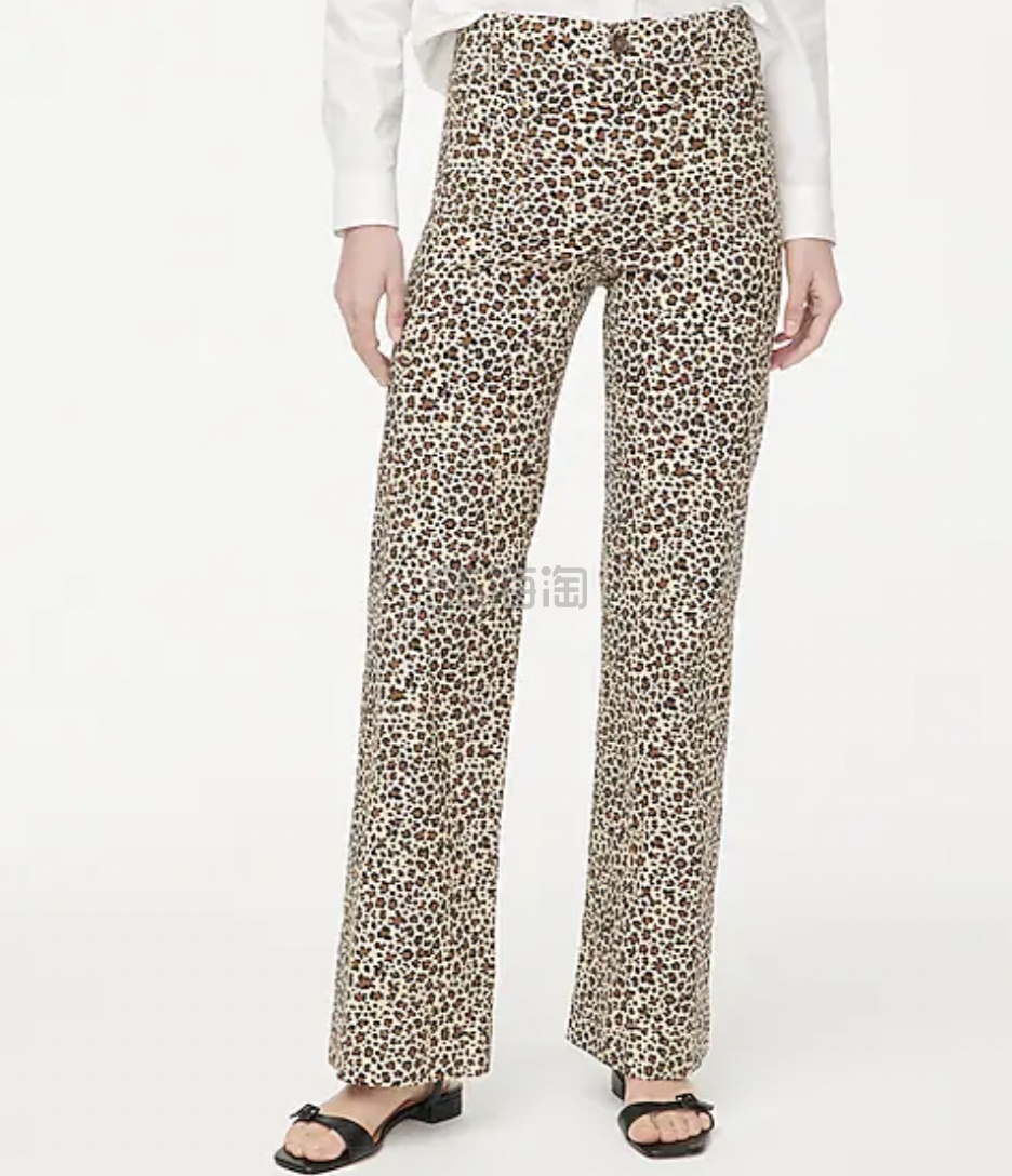 J.CREW 豹纹直筒裤