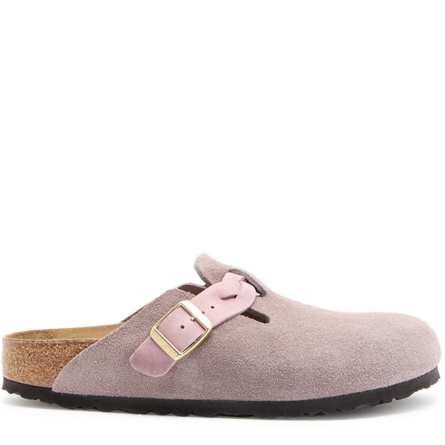 BIRKENSTOCK 勃肯 Boston 双色绒面革拖鞋