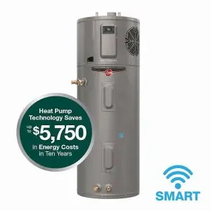 Rheem 65加仑智能高效混合热泵热水器