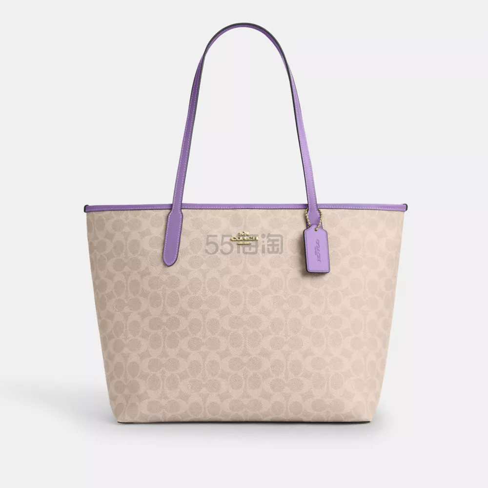 Coach city 蔻驰老花托特包