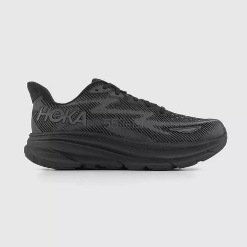 HOKA Clifton 9 黑色运动鞋