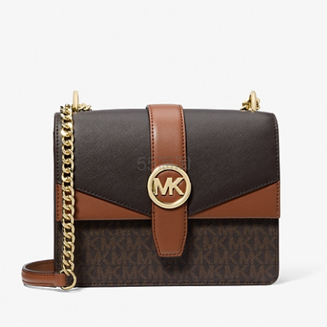 2件8折！Michael Kors Greenwich 老花小号链条包