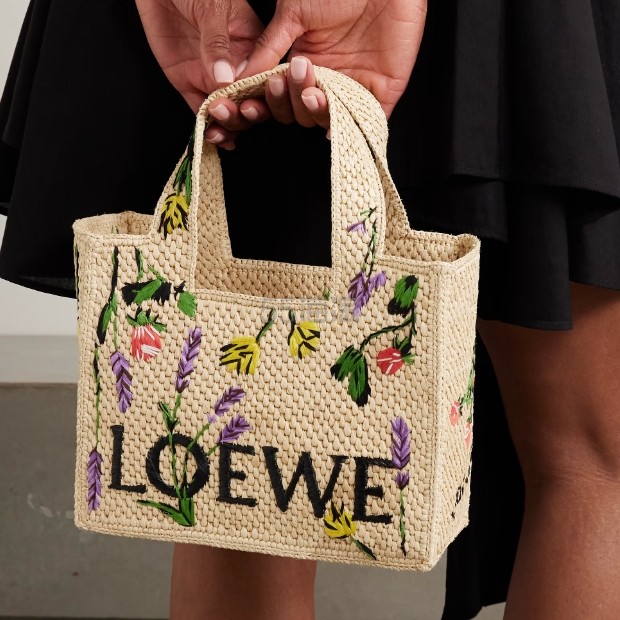 LOEWE Paula's Ibiza 小号拉菲草托特包