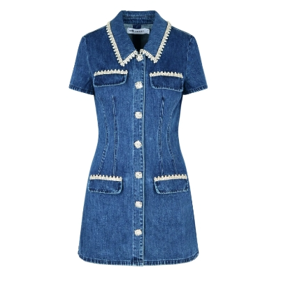 张元英同款！Self-Portrait 牛仔连衣裙