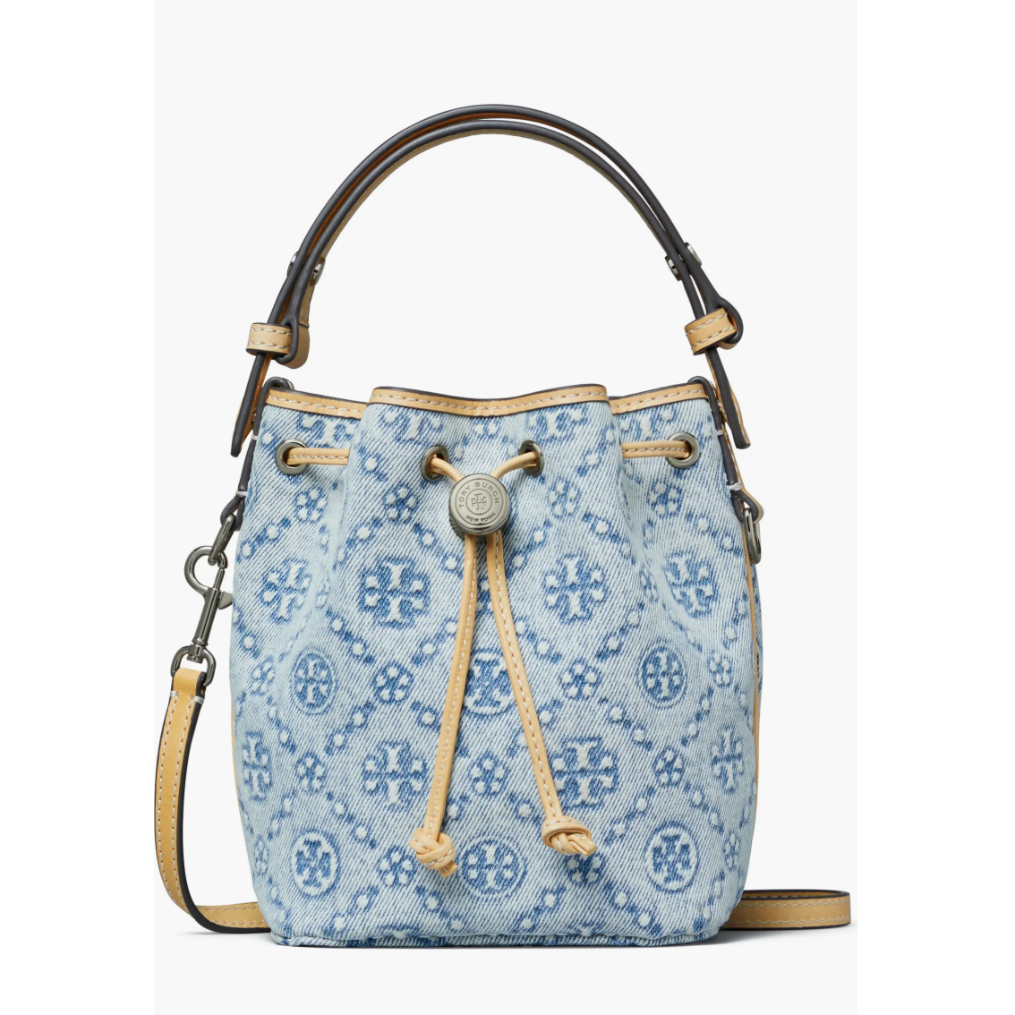 Tory Burch Mini T Monogram Denim 汤丽柏琦水桶包