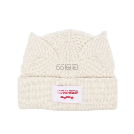 CHARLES JEFFREY LOVERBOY 白色针织帽