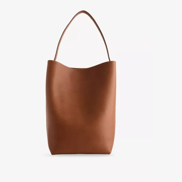 上新！The Row N/S Park 大号皮革手提包