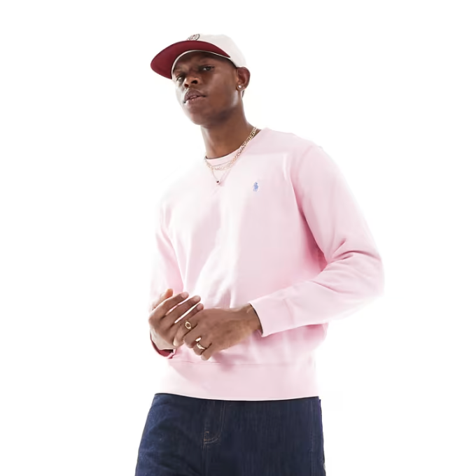 Polo Ralph Lauren 拉夫劳伦粉色圆领卫衣