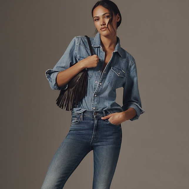 Nordstrom Rack：MOTHER 服饰热卖 超长牛仔半身裙$65 T 恤$39