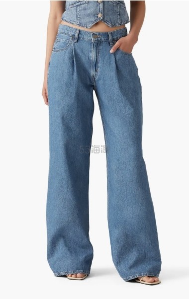 Levi's 宽松高腰阔腿老爹牛仔裤