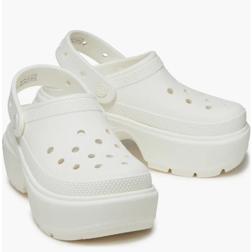 手慢无！Crocs Stomp 雪屋厚底鞋 白色
