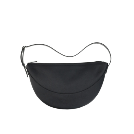 上新！THE ROW Jouve 黑色皮革单肩包