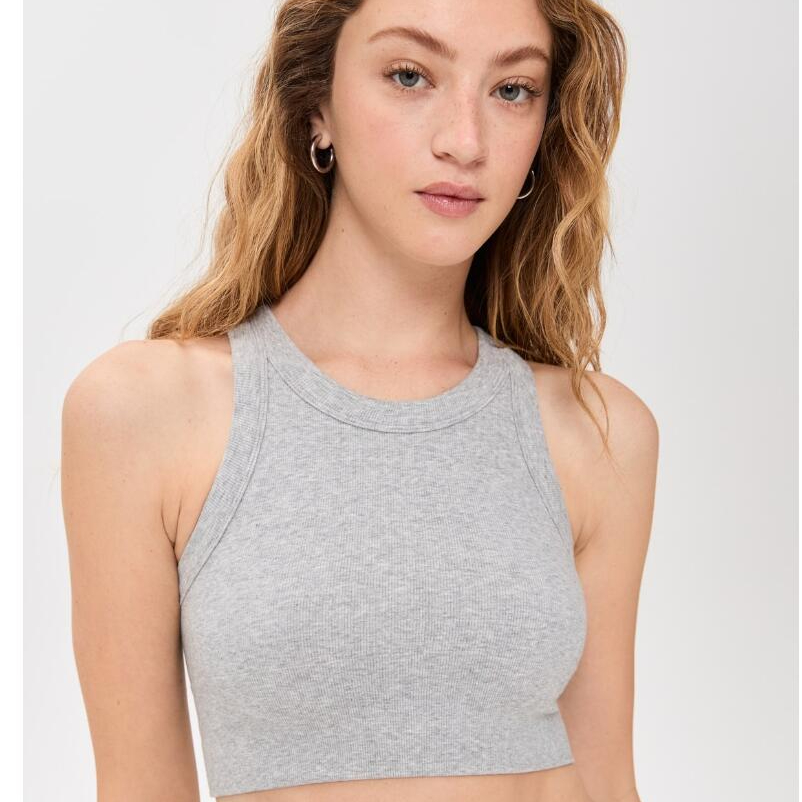 Jesoo 同款！灰色 Alo Yoga 无缝高领运动内衣