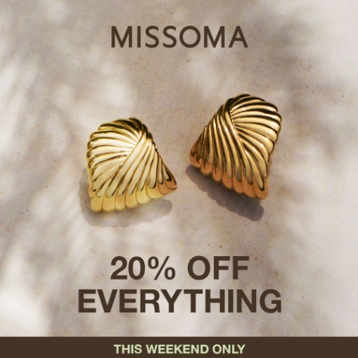 Missoma 英国官网：春日促销 入华夫格‬戒指、新月手链