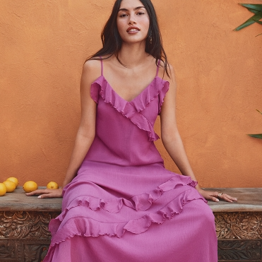 Loft：精选女装清仓 亚麻碎花吊带裙$55