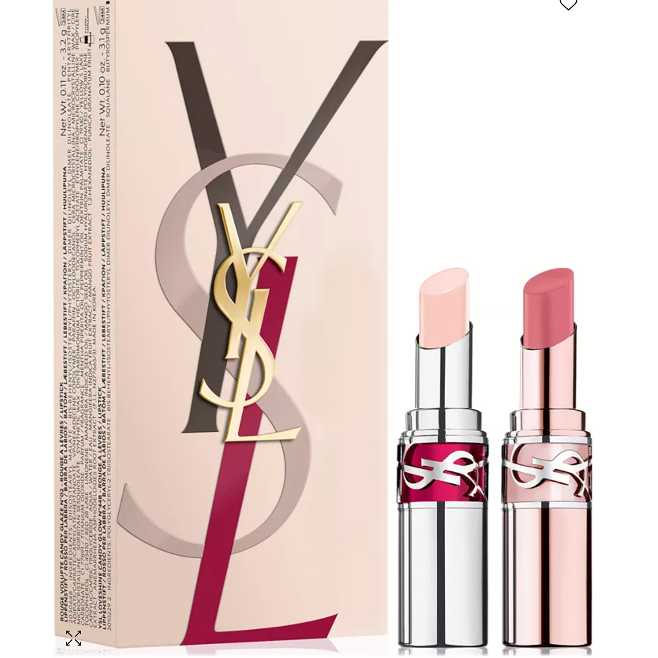 Yves Saint Laurent Loveshine 银管唇膏2支装